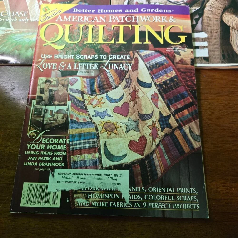 American Patchwork & Quilting Magazine lot April 1998, Feb Dec 1997